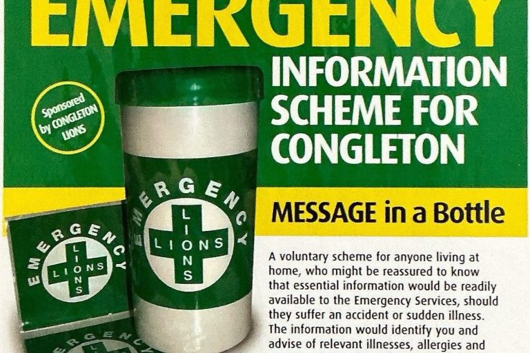 The Congleton Lions Message in a Bottle scheme The Congleton Lions Message in a Bottle scheme