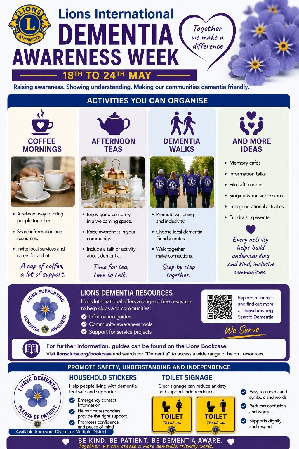 Congleton Lions supporting Dementia Awareness Week Congleton Lions supporting Dementia Awareness Week