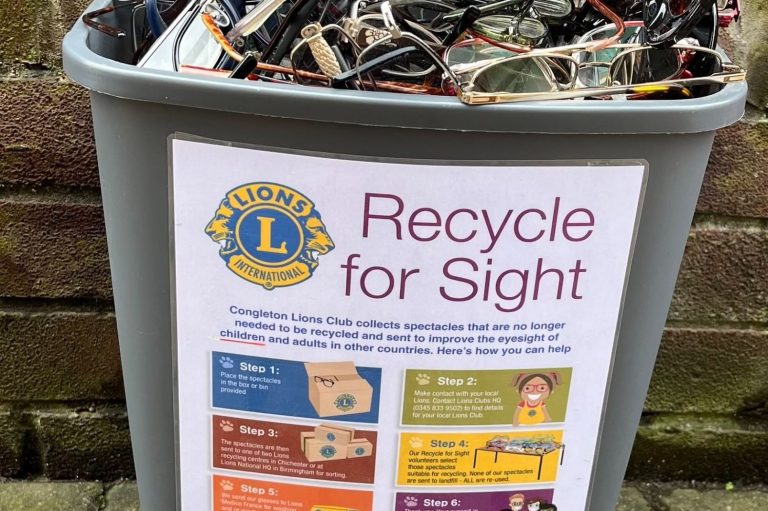 Congleton Lions support Recycle for Sight Campaign Congleton Lions support Recycle for Sight Campaign